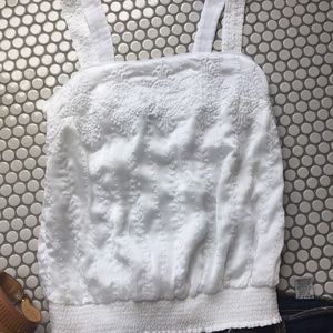 White House Black Market White Tank Top